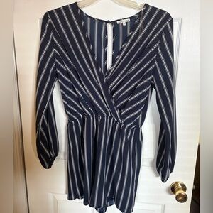 Charlotte Russe Long Sleeve Navy Romper